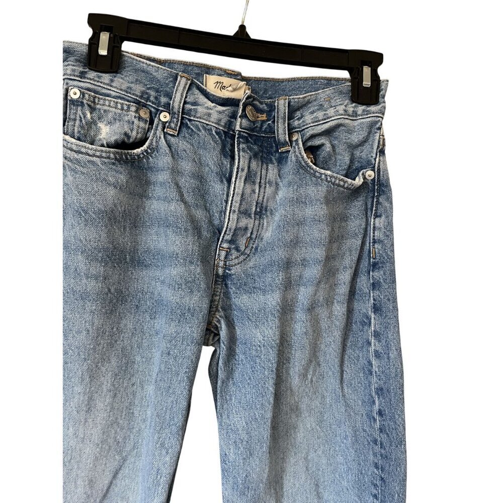 Madewell Low Strung Straight Button Fly Denim Jeans 23 - Picture 3 of 8